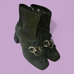 Mauro Volponi Black Suede Boots EU 38/7.5, NWOT